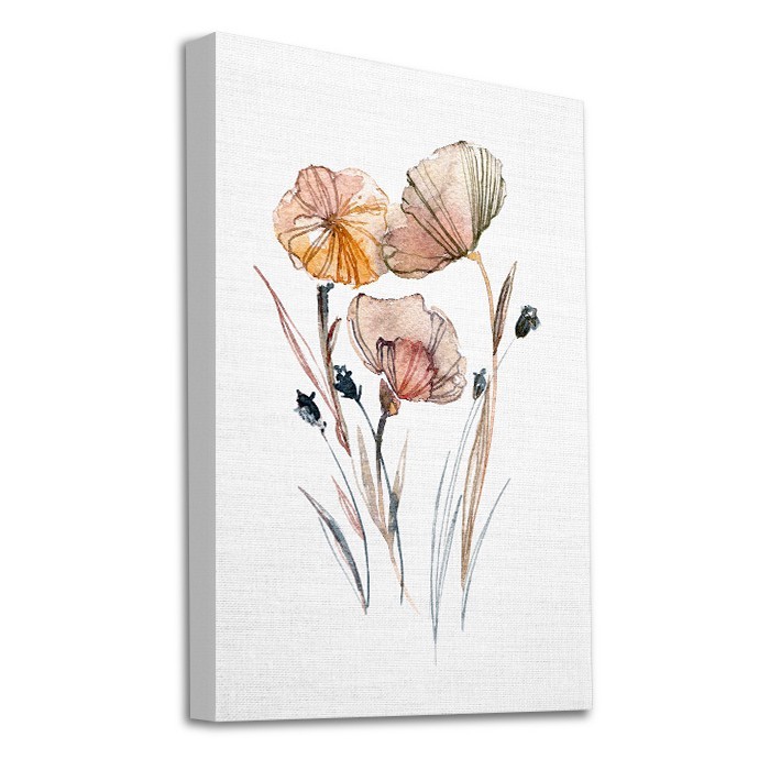 Πίνακας σε καμβά με τελάρο με Λουλούδια σε παστέλ χρώματα