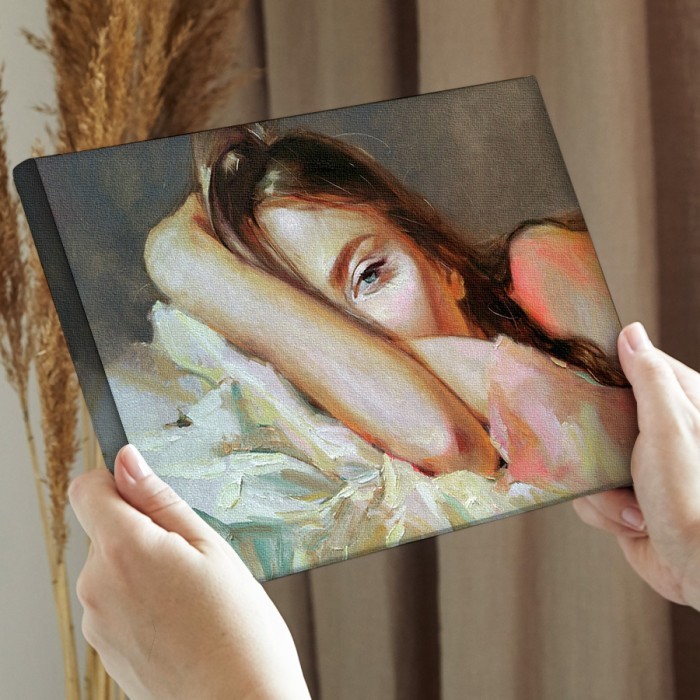 Πίνακας σε καμβά για την διακόσμηση τοίχου με Πορτρέτο γυναίκας