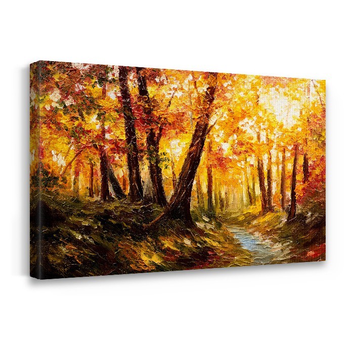 Πίνακας σε καμβά με τελάρο με Δάσος το φθινόπωρο