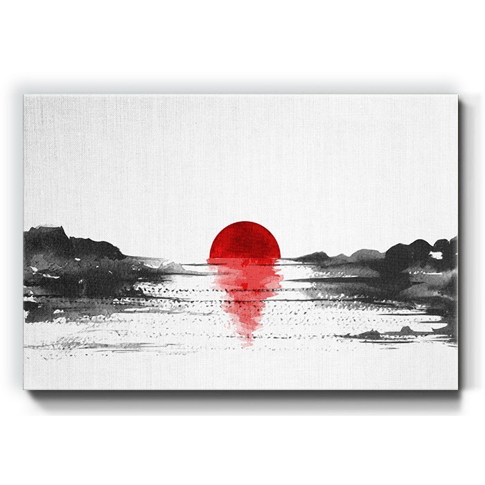 Πίνακας σε καμβά με Κόκκινο ηλιοβασίλεμα