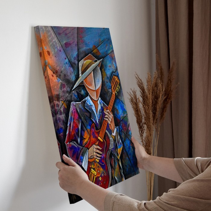 Μοντέρνος μουσικός σε Πίνακα σε καμβά για την διακόσμηση τοίχου 
