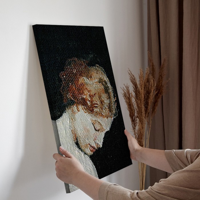 Πίνακας σε καμβά για την διακόσμηση τοίχου με Γυναίκα με κλειστά μάτια