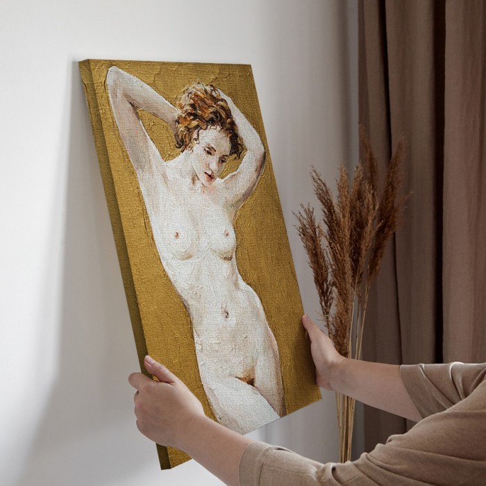 Πίνακας σε καμβά για την διακόσμηση τοίχου με Νεαρή γυμνή γυναίκα