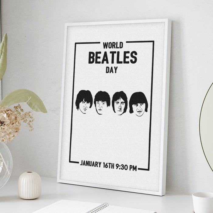 Πίνακας σε καμβά με κορνίζα Beatles
