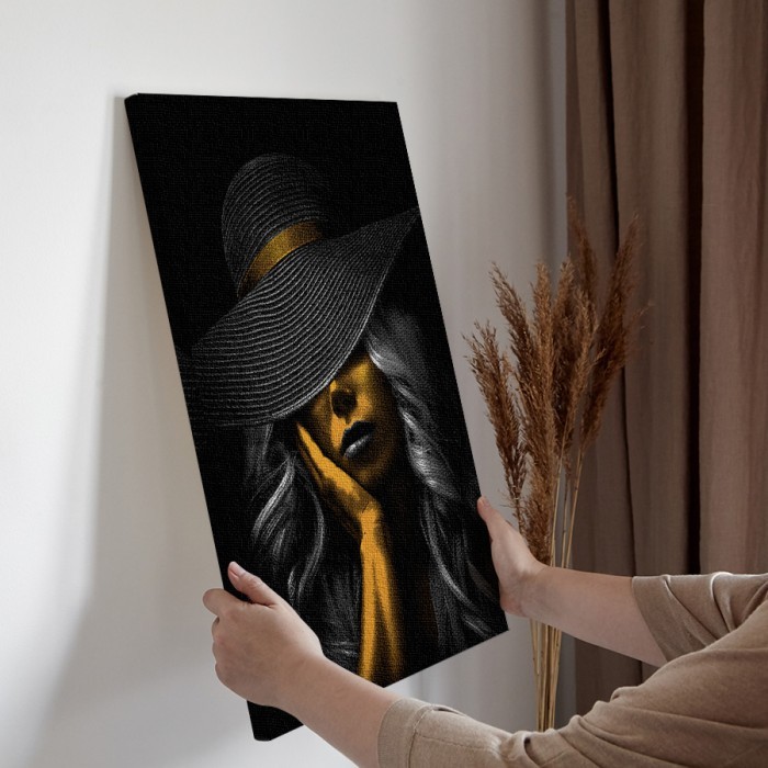 Πίνακας σε καμβά για την διακόσμηση τοίχου με Γυναίκα με χρυσό δέρμα