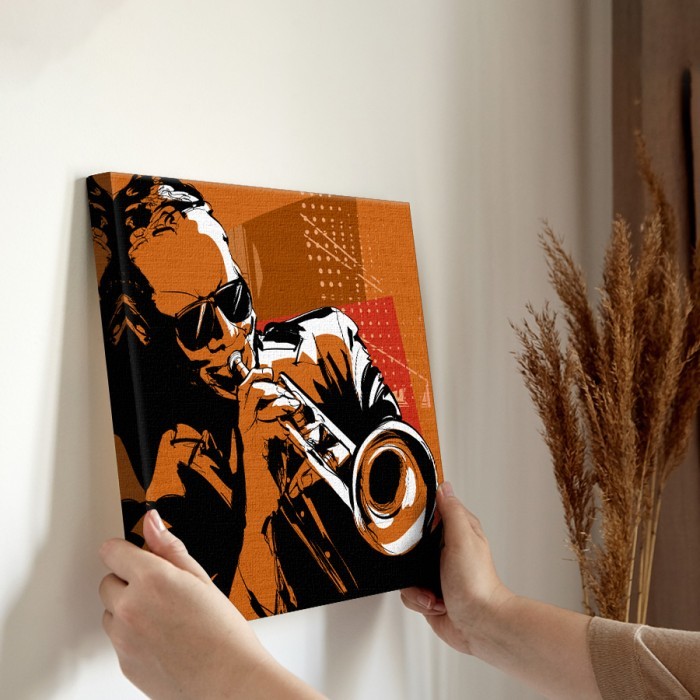 Πίνακας σε καμβά για την διακόσμηση τοίχου με Τζάζ μουσικό