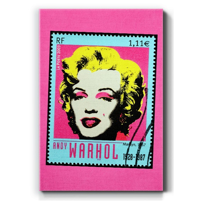 Γραμματόσημο Marilyn Monroe σε Πίνακα σε καμβά 