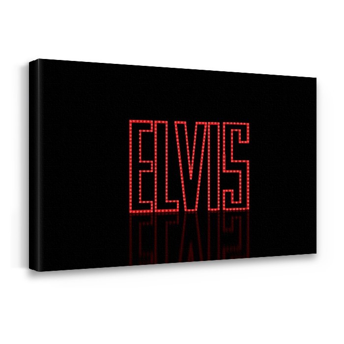 Πίνακας σε καμβά με τελάρο Led text Elvis