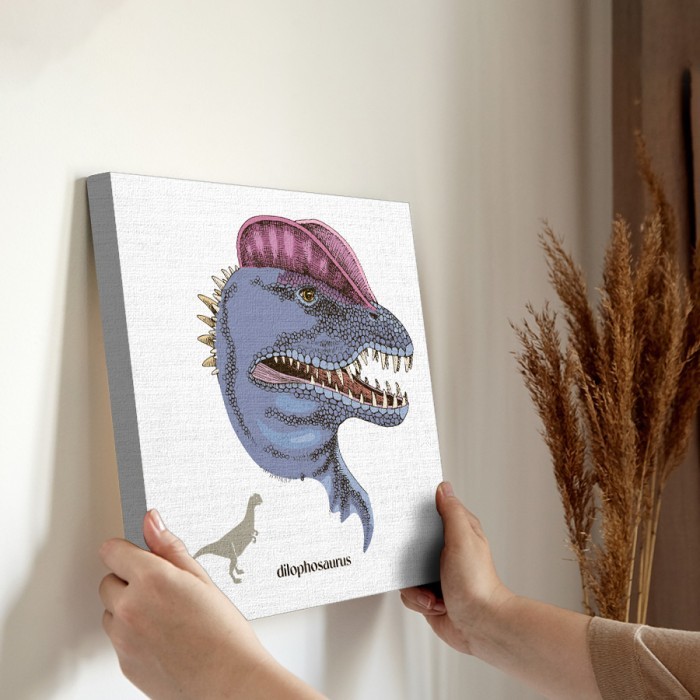 Διλοφόσαυρος σε Πίνακα σε καμβά για την διακόσμηση τοίχου