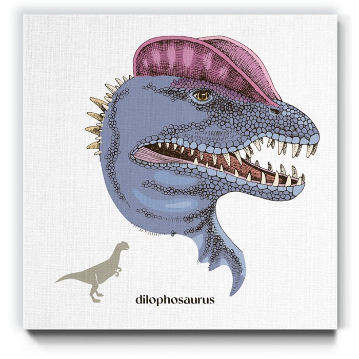Διλοφόσαυρος σε Πίνακα σε καμβά 