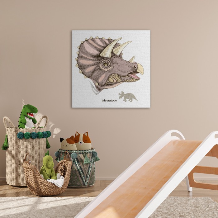 Άγριος δεινόσαυρος σε Πίνακα σε καμβά για το σαλόνι