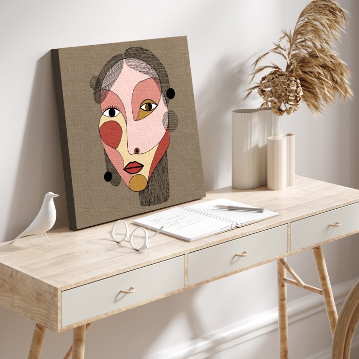 Πίνακας σε καμβά για την διακόσμηση τοίχου με Μοντέρνο πορτρέτο γυναίκας