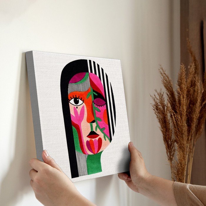 Πίνακας σε καμβά για την διακόσμηση τοίχου με Μοντέρνα προσωπογραφία γυναίκας