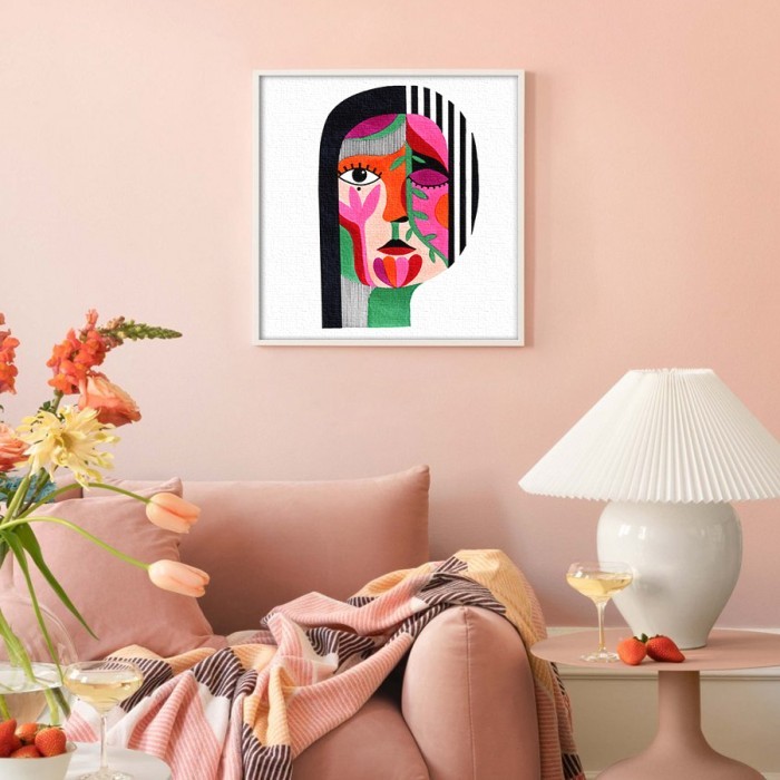 Πίνακας σε καμβά με κορνίζα με Μοντέρνα προσωπογραφία γυναίκας