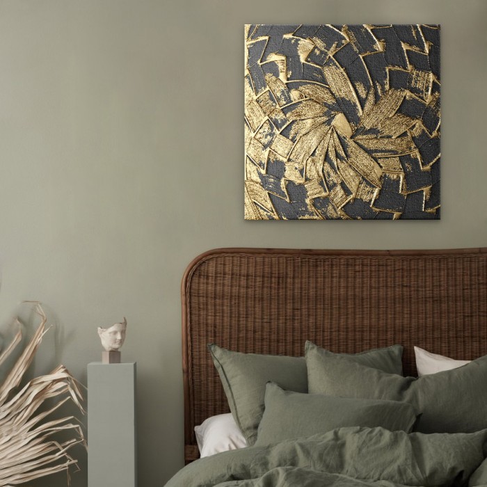 Πίνακας σε καμβά για το δωμάτιο με  Χρυσές πινελιές