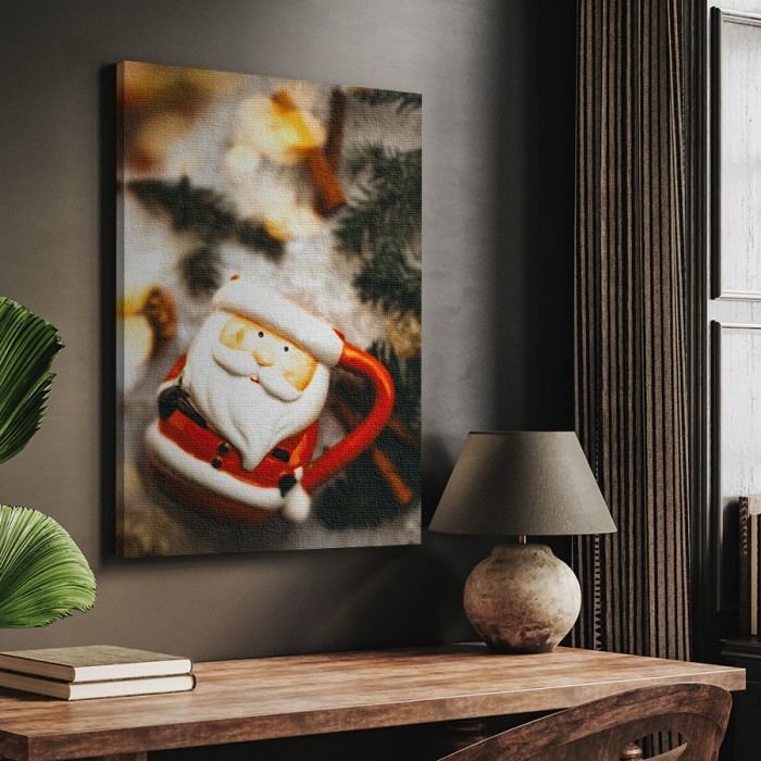 Πίνακας σε καμβά με κορνίζα – Santa Claus