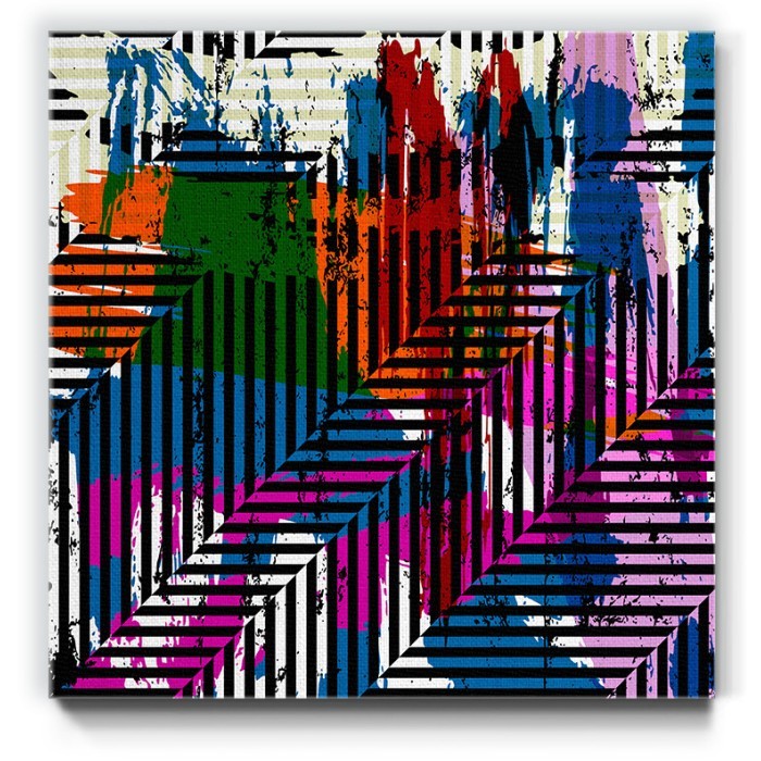 Πίνακας σε καμβά με Πινελιές χρωμάτων