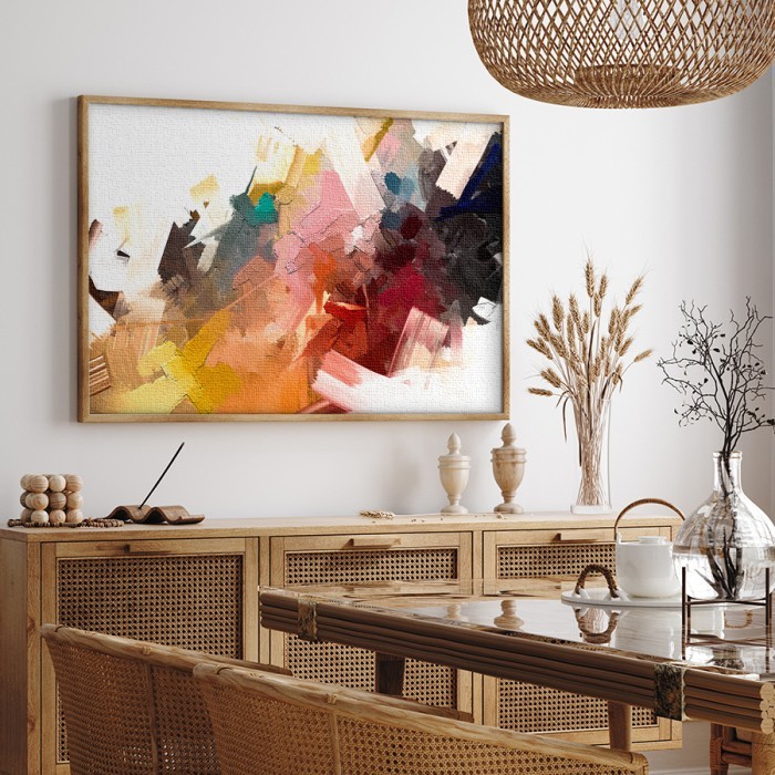 Πίνακας σε καμβά για το σαλόνι με  Χρωματιστό μοτίβο