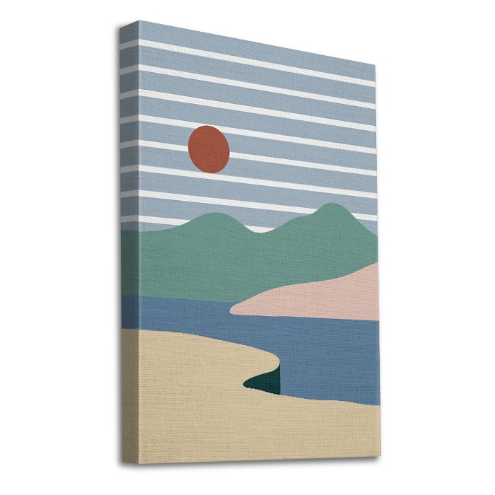 Πίνακας σε καμβά με τελάρο με Πολύχρωμα βουνά