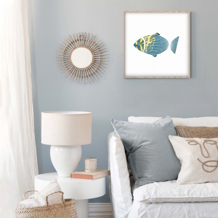 Πίνακας σε καμβά για το σαλόνι με  Πολύχρωμο ψάρι