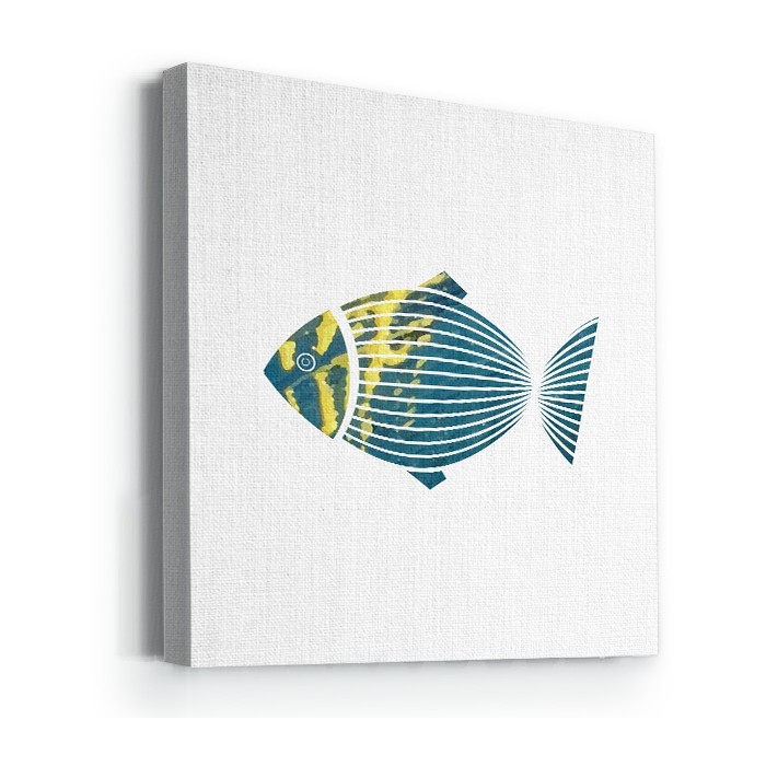 Πίνακας σε καμβά με τελάρο με Πολύχρωμο ψάρι