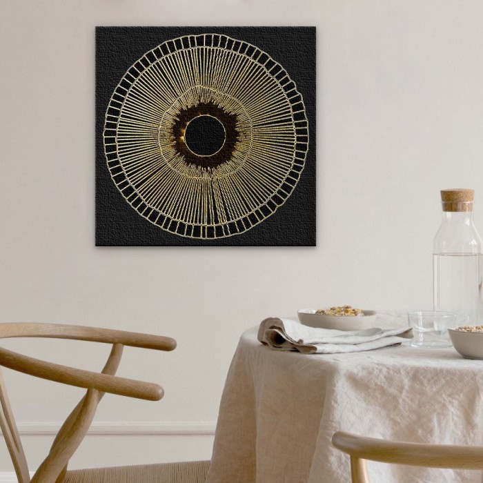 Πίνακας σε καμβά για το σαλόνι με Abstract κύκλο