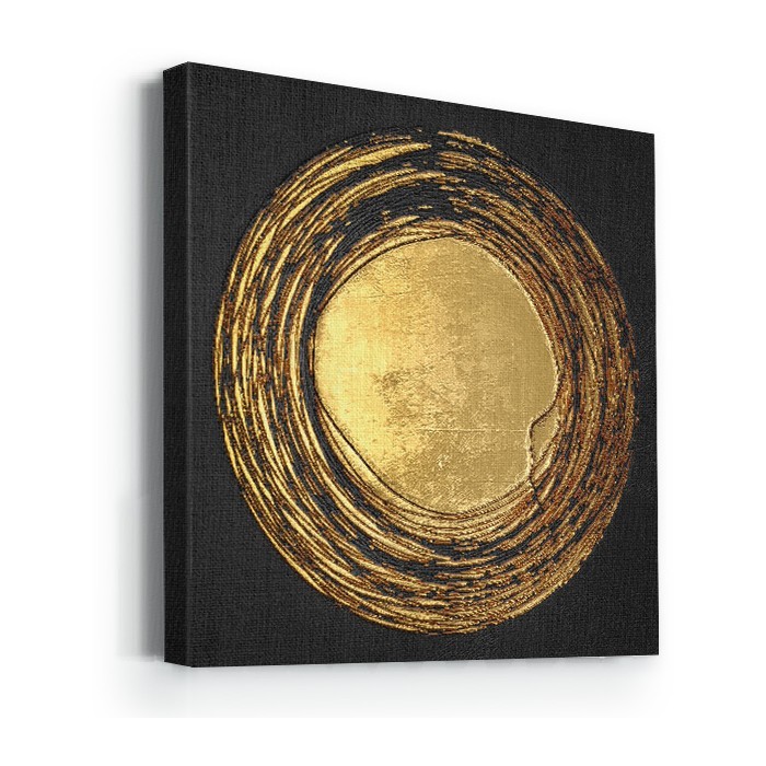 Χρυσός κύκλος σε Πίνακα σε καμβά με τελάρο
