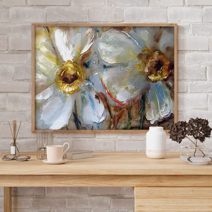 Λουλούδι Νάρκισσος σε Πίνακα σε καμβά με τελάρο