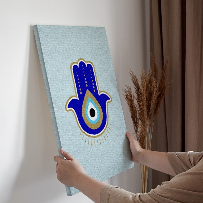 Hamsa Hand σε Πίνακα σε καμβά για την διακόσμηση τοίχου