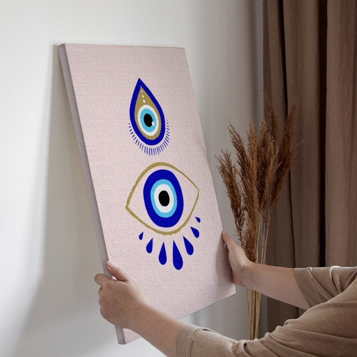 Πίνακας σε καμβά για την διακόσμηση τοίχου με Μπλέ μάτια 