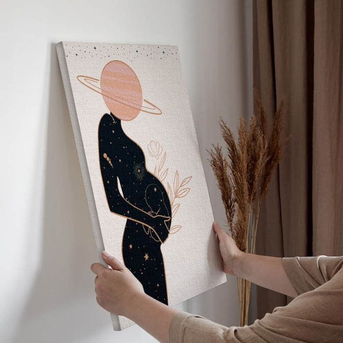 Πίνακας σε καμβά για την διακόσμηση τοίχου με  έγκυο γυναίκα