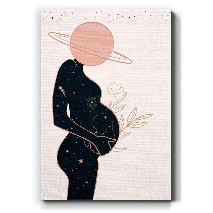 Πίνακας σε καμβά με έγκυο γυναίκα
