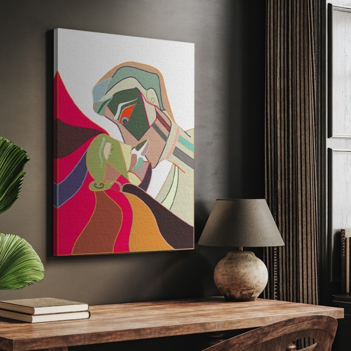 Πίνακας σε καμβά για το σαλόνι με Abstract ζευγάρι