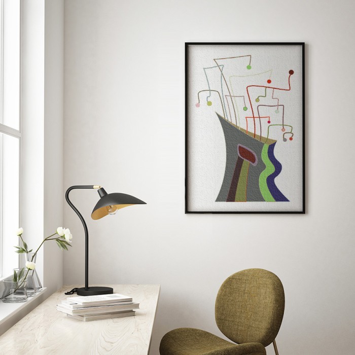 Πίνακας σε καμβά για το σαλόνι με Abstract σύνθεση