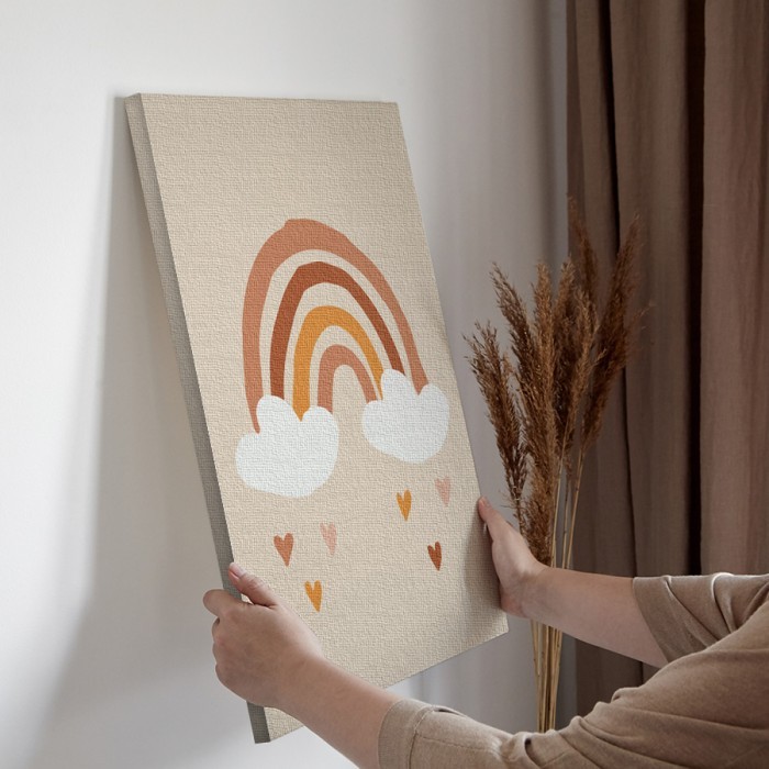 Χρωμάτιστο ουράνιο τόξο σε Πίνακα σε καμβά για την διακόσμηση τοίχου