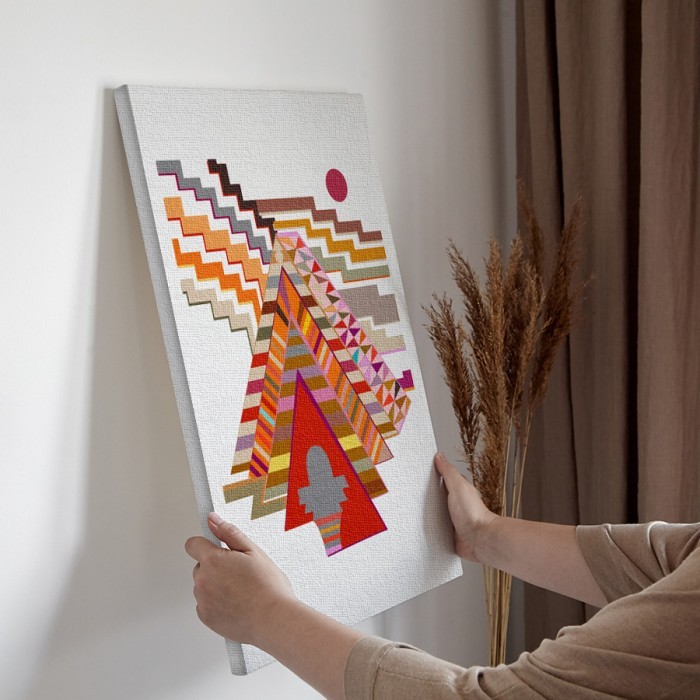 Πίνακας σε καμβά για την διακόσμηση τοίχου με Χρωματιστή αφηρημένη τέχνη