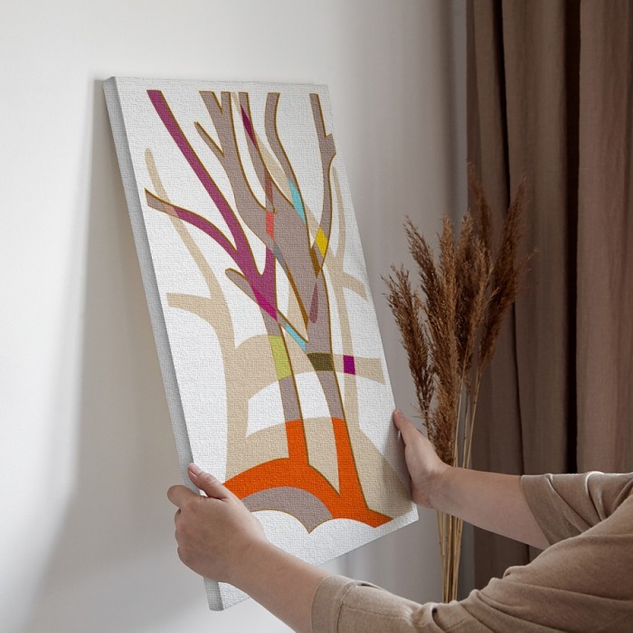 Πίνακας σε καμβά για την διακόσμηση τοίχου με Abstract δέντρα