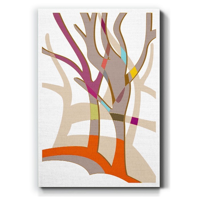 Πίνακας σε καμβά με Abstract δέντρα