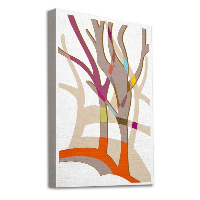 Πίνακας σε καμβά με τελάρο με Abstract δέντρα