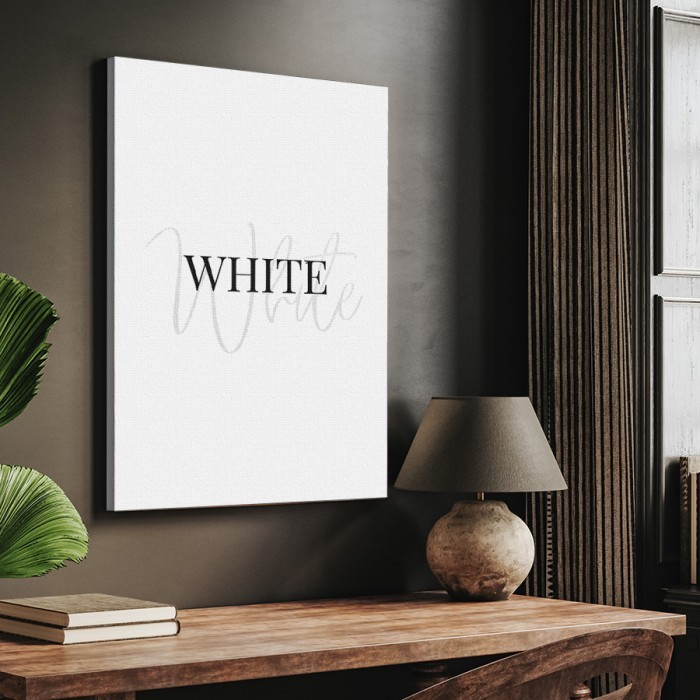 Πίνακας σε καμβά για το σαλόνι – White
