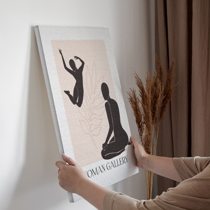 Πίνακας σε καμβά για την διακόσμηση τοίχου με Γκρί γυναικεία σώματα