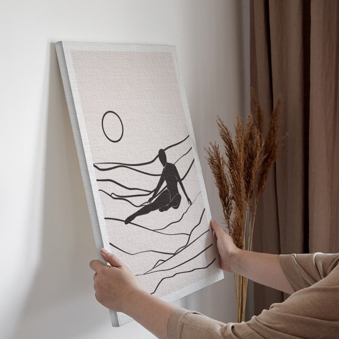 Πίνακας σε καμβά για την διακόσμηση τοίχου με Γυναικείο σώμα σε γραμμές