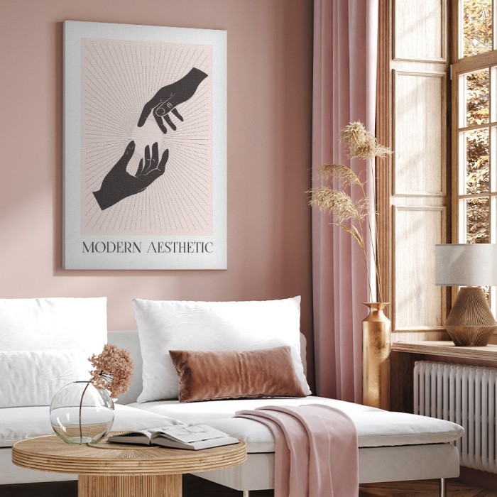 Modern grey hands σε Πίνακα σε καμβά για το σαλόνι