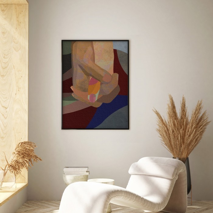 Colorful hands σε Πίνακα σε καμβά με κορνίζα