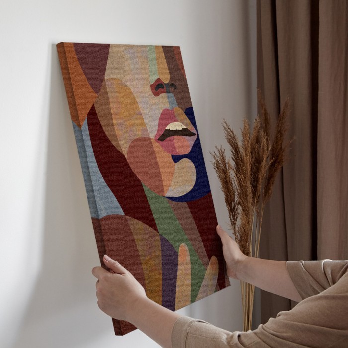 Πίνακας σε καμβά για την διακόσμηση τοίχου με Πολύχρωμο γυναικείο πρόσωπο