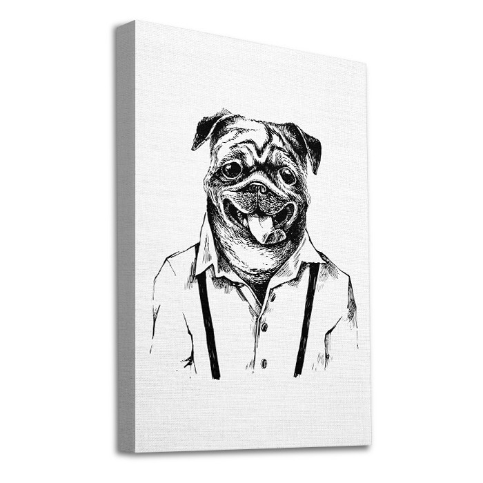 Πίνακας σε καμβά με τελάρο με Κομψό σκυλάκι