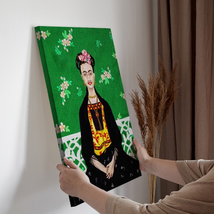 Πίνακας σε καμβά για την διακόσμηση τοίχου με την Frida Kahlo 