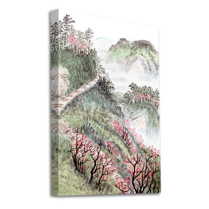 Πίνακας σε καμβά με τελάρο με Κινέζικο τοπίο