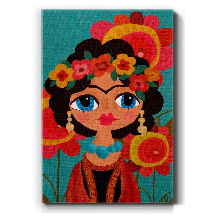 Frida Kahlo εξωτικό πορτρέτο σε Πίνακα σε καμβά