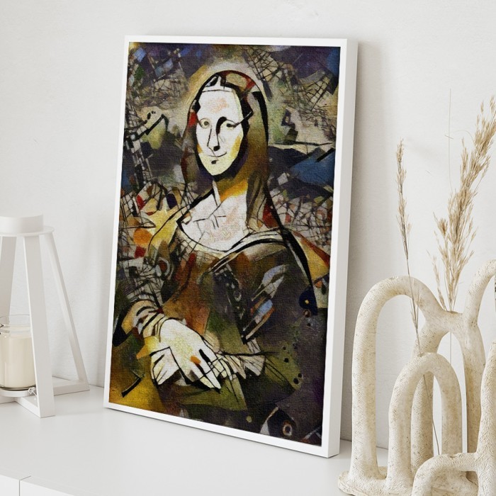 Mona Lisa σε Πίνακα σε καμβά με κορνίζα